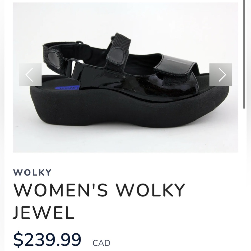New wolky jewel sandals color black size 6 Y2K style made for comfy walks